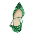 thumbnail image 2 of XYD Women Pointed Toe Pumps Mid Heels Cut-outs Ankle Strap D'Orsay Evenings Weddings Shoes Size 7 Green, 2 of 4