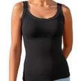 thumbnail image 2 of Roncen Lace Camisole Tank Tops for Women Round Neck Wide Strap Soft Ribbed Lace Trim Cami, 2 of 7