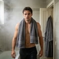 thumbnail image 6 of Super Absorbent Bath Towel,Soft Quick Drying Extra Large Bath Sheet for Bathroom Home Gym Spa 13.39x29.13 Inch,Gray, 6 of 6