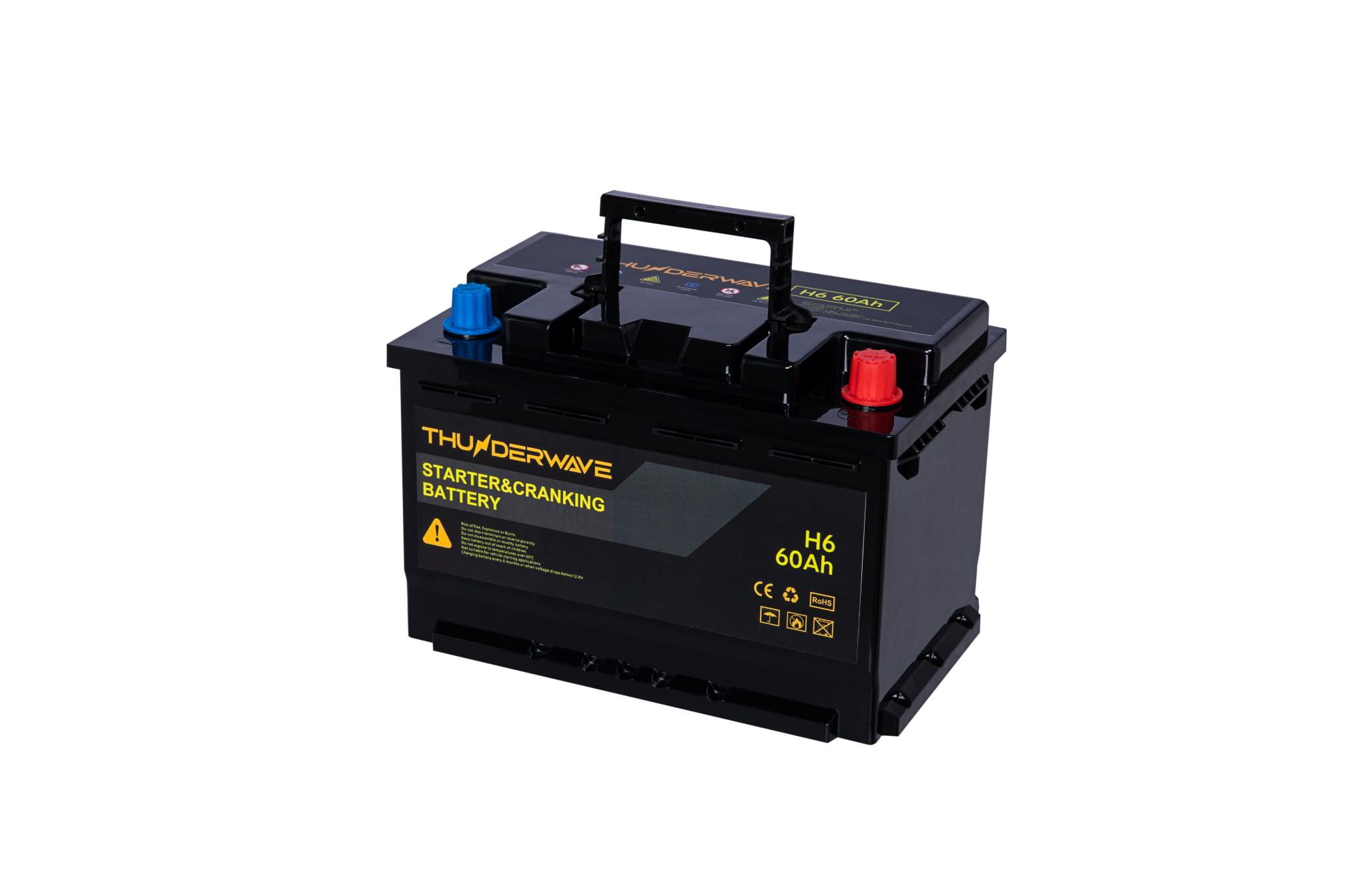Thunderwave H6 60AH Lithium Battery 12.8 V Vehicle Battery Group 48, 660 CCA for Car