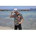 thumbnail image 2 of COOFANDY Mens Tropical Aloha Shirt Hawaiian Short Sleeve Casual Button Down Floral Printed Beach Shirts with Pocket, 2 of 6