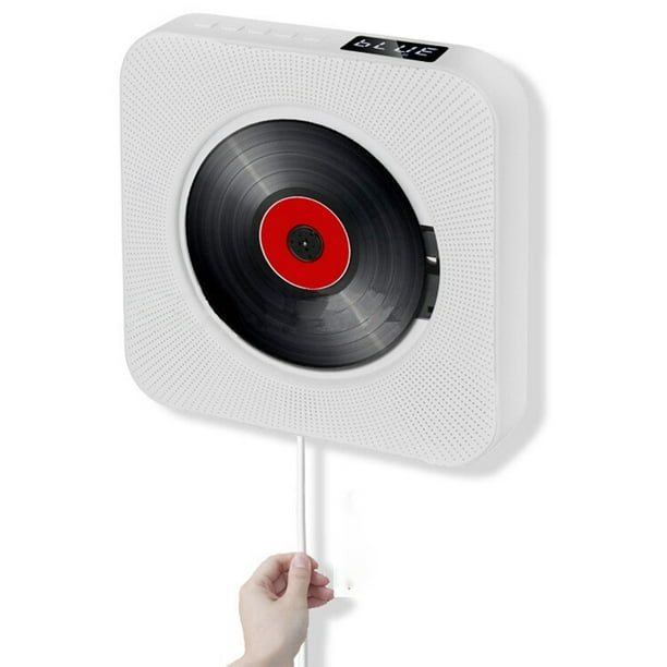 Lecteur CD portable avec Bluetooth, lecteur de musique CD mural audio  domestique avec télécommande radio FM haut-parleurs HiFi intégrés 