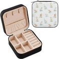thumbnail image 2 of Animals Watercolor Jewelry Box for Women Girls PU Leather Jewelry Organizer Portable Travel Jewelry Case for Small Ring Earring Necklace Women Gifts, 2 of 7
