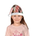 thumbnail image 5 of Honeii Colorful Cat With Flowers Print Hat Santa Claus Hat For Xmas Party, Christmas Caps For Boys Girls Child,Christmas Beanie, 5 of 6