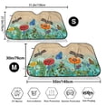 thumbnail image 3 of Uemuo Colorful Plants And Insects Pattern Accordion Car Windshield Sun Shade, Foldable Reflective Sun Visor for Car, Reflector Windshield Sunshade-Small, 3 of 7