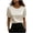 Beige, variant on Women's Pearls Beaded Satin Tops Silky Smooth Crew Neck Short Sleeve Shirts Loose Fit Dressy Casual Solid Color Blouses L
