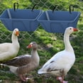 thumbnail image 2 of Hanging Chicken Feeder Trough for Goat Sheep Deer Poultry Duck Chicken Fence Feeder Livestock Feeding Container Goats Supplies Feeders Waterer Bucket (Dark Blue), 2 of 4