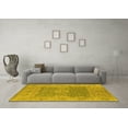 thumbnail image 3 of Ahgly Company Indoor Round Oriental Yellow Industrial Area Rugs, 5' Round, 3 of 4