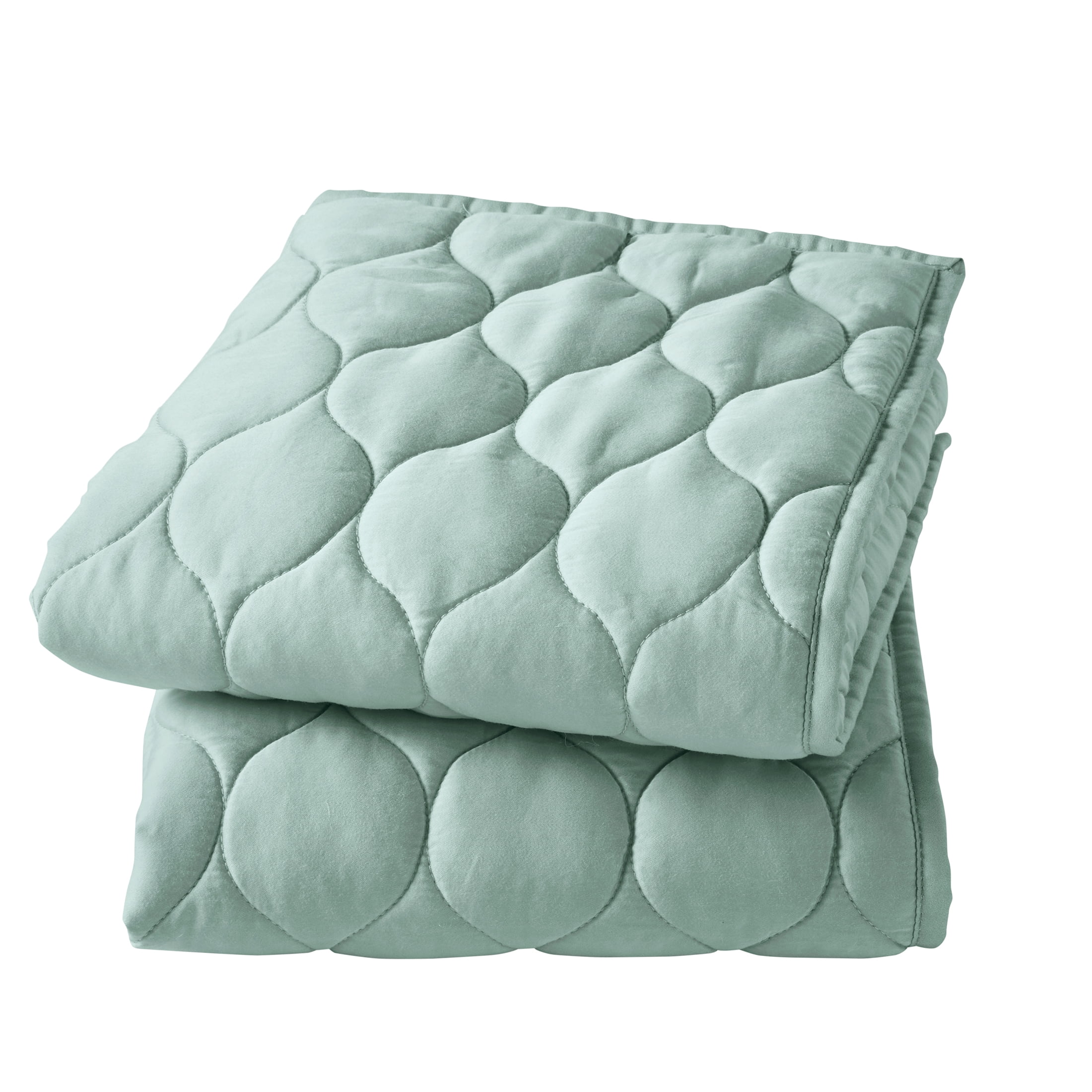 Better Homes & Gardens Tencel Quilted Pillow Shams, King, Seafoam Green, 2 Pack