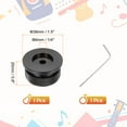 thumbnail image 2 of Uxcell Aluminium Potentiometer Knob Universal Top Hat Knobs Volume Tone Control Knob with Set Screw for Guitar Bass Black, 2 of 6