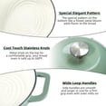 thumbnail image 6 of Davivy 5QT Enameled Cast Iron Dutch Oven Pot, Round Sourdough Bread Oven for Sourdough, Bread Pan with Sealing Lid & Dual Handles, Green, 6 of 10