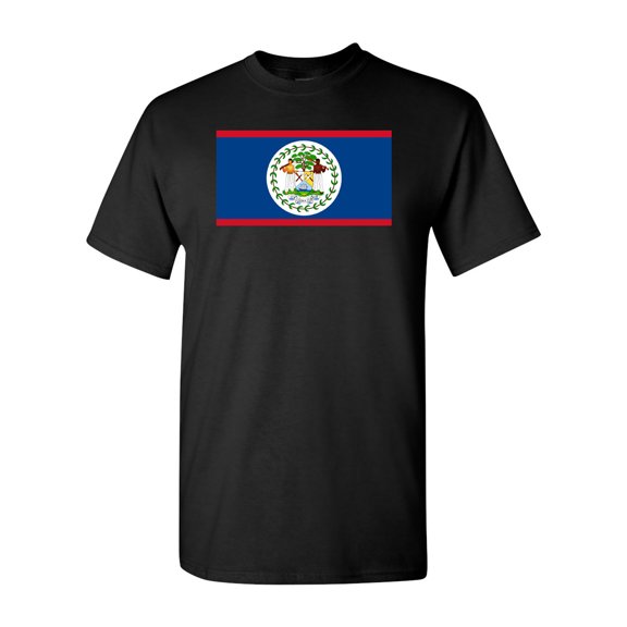 Belize Country Flag Adult DT T-Shirt Tee