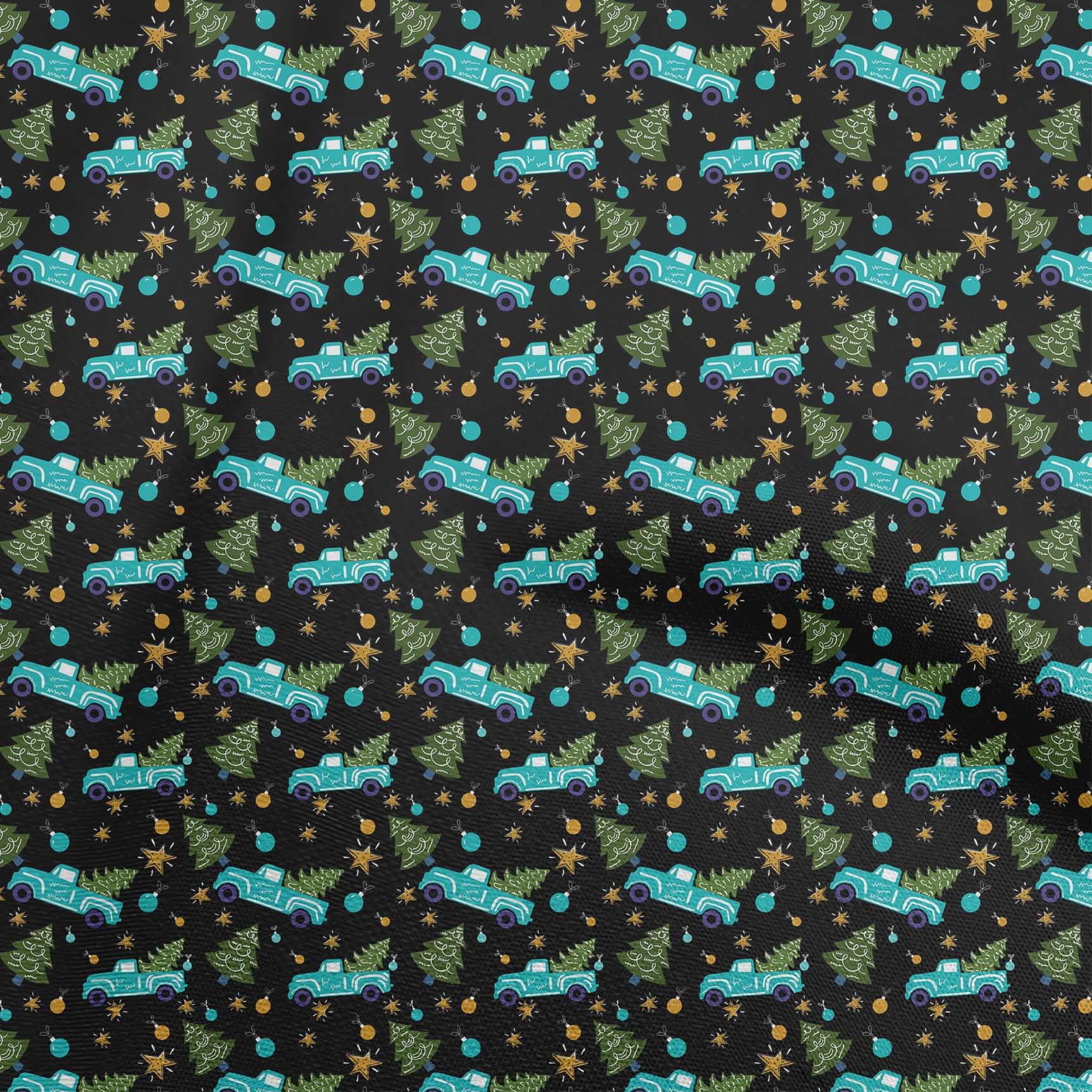 oneOone Polyester Spandex Turquoise Blue Fabric Christmas Dress Material Fabric Print Fabric By The Yard 56 Inch Wide