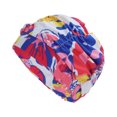 thumbnail image 1 of Gorros de Natación de Patrón Floral Transpirable 1 Pc Único Rojo Amarillo, 1 of 6