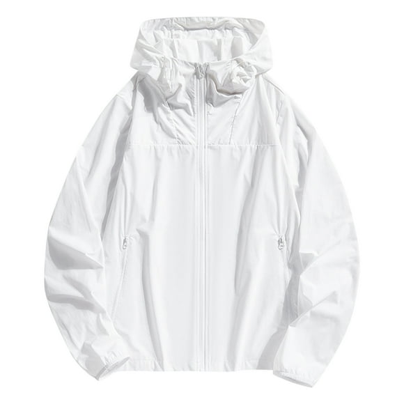 Men's and Women's Summer Breathable Sun Protection Hooded Coat - Fishing and Exercise Jacket with Zipper Pockets