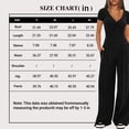 thumbnail image 4 of Scacto Women 2 Piece Outfit Sets, Short Sleeve V-Neck Ruched Top & Wide Leg Pants, Casual Daily Wear Gym Sweatsuit, 4 of 4