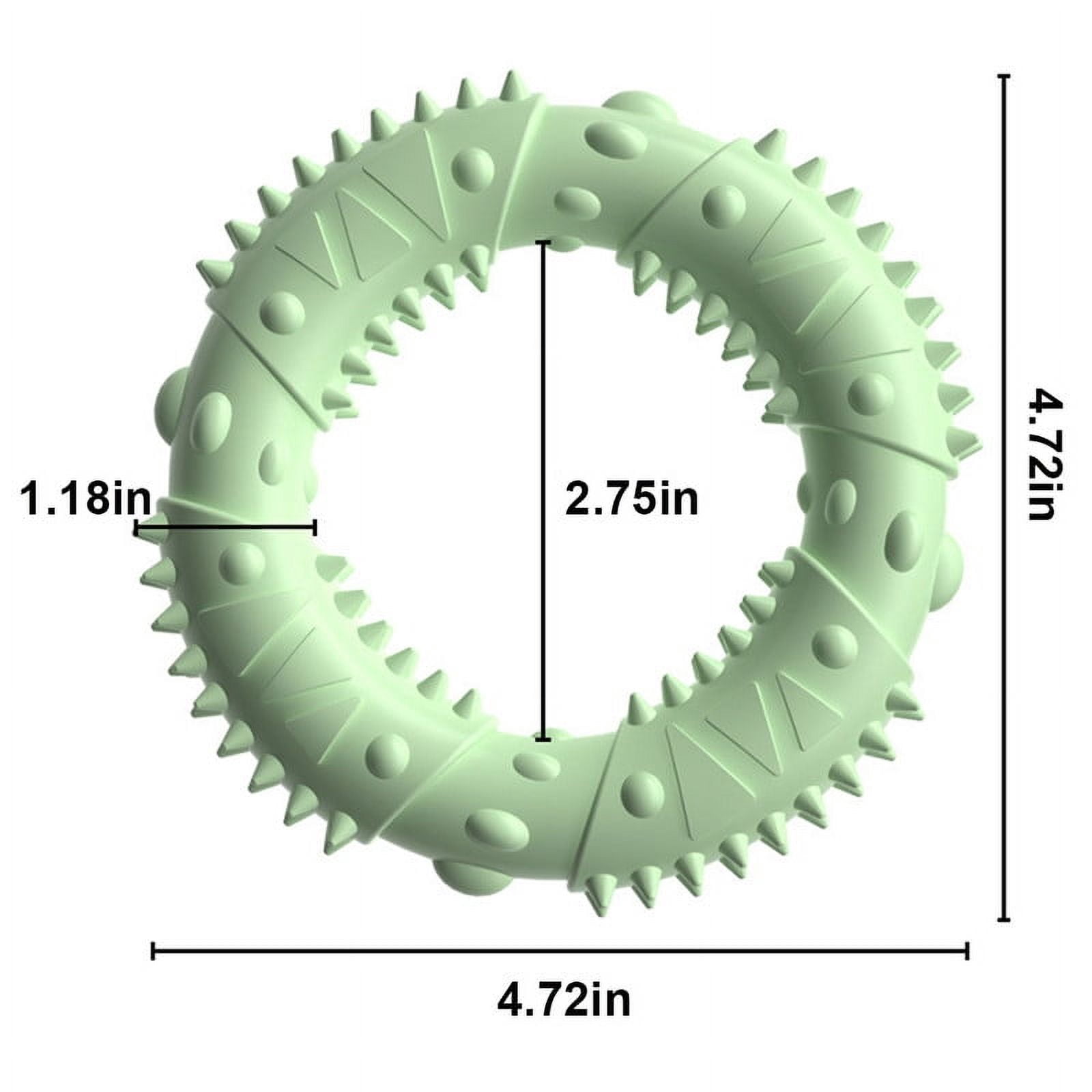 MZHICH 2 Pcs Circle Rubber Puppy Teething Toy for Small Medium Dogs