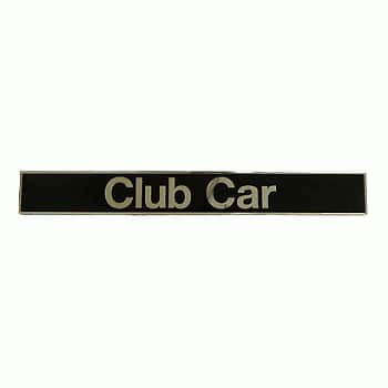 Club Car DS Golf Cart Name Plate Emblem (Black &