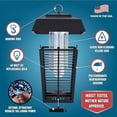 thumbnail image 2 of Bug Zapper, 1 Acre of Outdoor Coverage with Powerful 40W Bulb & 5600V Instant Killing Grid, Electric Insect, Fly & Mosquito Zapper, Made in The USA, 2 of 9