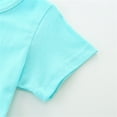 thumbnail image 5 of ATOGUTA Toddler Girls Dress Summer Sundress Kids Short Sleeve School Casual A Line Twirly Skater Dresses Light Blue, Size 2T-8, 5 of 5