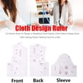 thumbnail image 3 of 3Pieces Clear Sewing Ruler Multipurpose Curved Ruler Clothing Ruler Templates Pattern Making Ruler Measuring Tool, 3 of 8