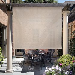 Voticky Exterior Outdoor Roller Shade Patio Sun Blind Roll Up Shade 7'X8' Wheat 