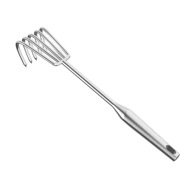 Rastrillo de mano para jardín, resistente a corrosión, para plantar y cultivar, con mango ergonómico, pequeño, resistente, para deshierbar. Mango largo de 5 puntas