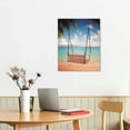 thumbnail image 2 of Nawypu  Beach Swing Relaxing Shore View Canvas Wall Art, 2 of 4