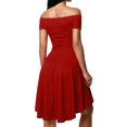 thumbnail image 3 of Women's Hot Red All The Rage Skater Dress, 3 of 9
