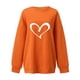 thumbnail image 2 of Gibobby Temperamento Pullover Top Sudadera con capucha de manga larga con cuello redondo y estampado de amor para el día de San Valentín al libre para mujer 1 (Anaranjado, XXL), 2 of 4