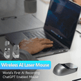 thumbnail image 6 of 2026 Wireless AI Mouse - Bluetooth GPT Air Mouse with Voice Recording & Summarize by AI, Detachable Presenter Presentation Pointers Remote with Laser, Compatible with PC/Mac/Laptop, Silver, 6 of 9