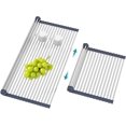 thumbnail image 1 of Extra Large Expandable Roll Up Dish Drying Rack Over The Sink Drying Rack Sink Cover Kitchen Sink Accessories Kitchen Rolling up Stainless Steel Drainer Foldable Rollable（，.&, 1 of 6