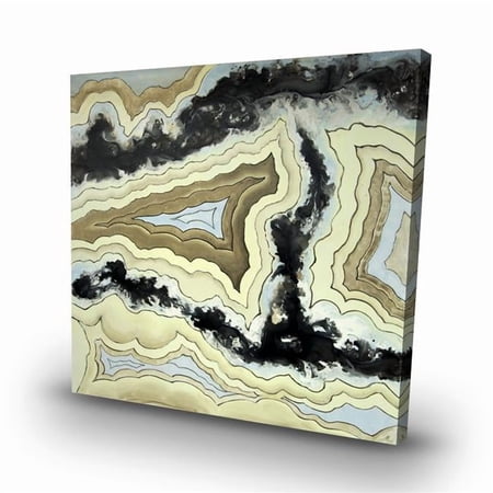 Begin Home Decor C1RC32323JRKDH 32 x 32 in. Lace Agate - Modern Abstract Canvas Art for Home Decor