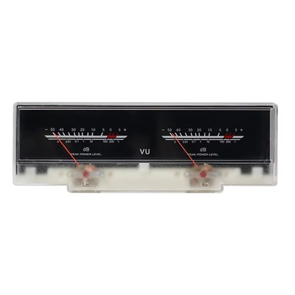 Double Pointer VU Meter Stereo Audio Amplifier Board DB Sound Level Indicator Meter Adjustable Backlight with Driver