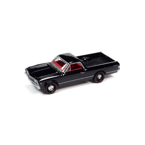 1967 Chevy El Camino, Gloss Black - Johnny Lightning JLSP225/24B - 1/64 scale Diecast Model Toy Car