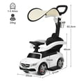 thumbnail image 3 of Coche de Empuje 3 en 1 Costway con Barandillas de Seguridad Extraíbles Toldo Ajustable y Manija Parental 81,5 x 35 x 82 cm Blanco, 3 of 10