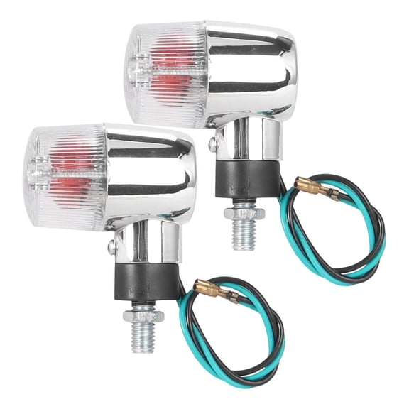 Dickly 2 Pieces LED Turn Signals Light Tail Light for Cruiser Harley Motorbike White