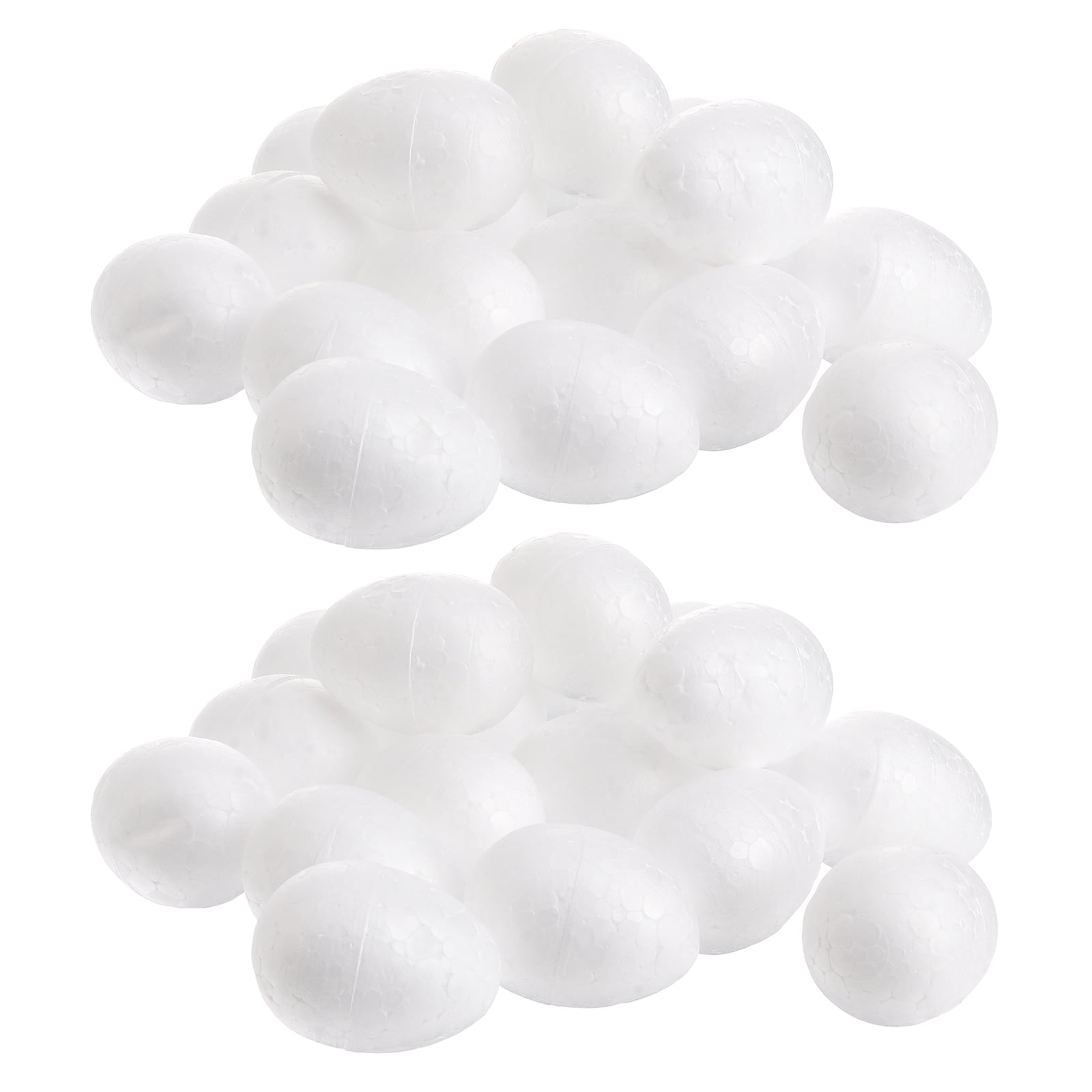 Rhewides Eggs 50Pcs- 3. 5cm Eggs DIY Egg Crafts Eggs- White