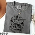 thumbnail image 3 of Let’s Go Fishing Skeleton Shirt – Funny Vintage Fisherman Graphic Tee, Retro Outdoors Unisex T-Shirt, 3 of 7