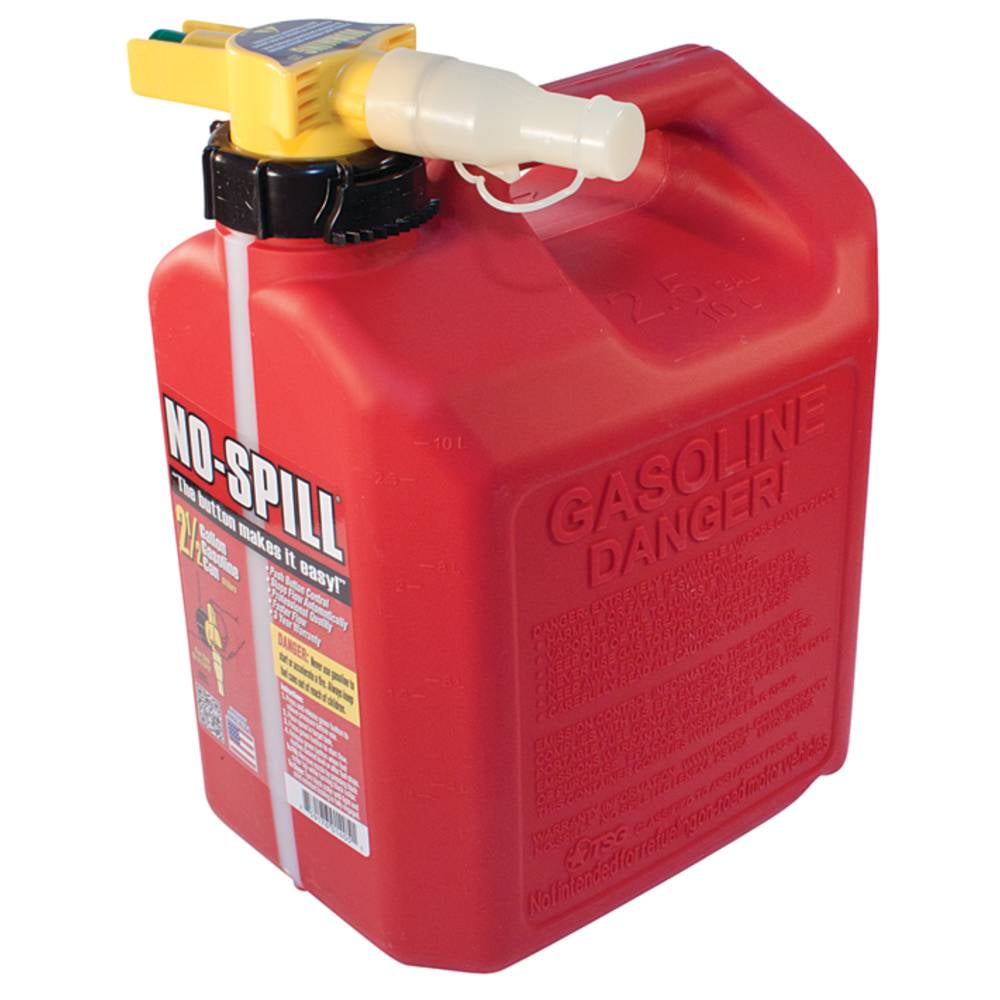 No-Spill 1405 Poly Gasoline Fuel Gas Can CARB & EPA Compliant 2.5 Gallon Red NEW 