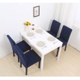 thumbnail image 3 of Chair Slipcover for Dining Room,Solid Color Parsons Chair Cover Universal Removable Washable Anti-Dust Soft Super Fit Chair Protector for Hotel Banquet Wedding Living Room-4-Navy blue, 3 of 7