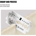 thumbnail image 3 of wqlpp-50 Counts Double Edge Safety Razor Blades - Refill for Men's Women's Wet Shaving - Platinum Swedish Stainless Steel, for a Smooth & Close, Precise and Clean Shave, 3 of 4