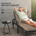 thumbnail image 4 of Outsunny Outdoor Lounge Chair Cushion with Back Ties, Dark Grey, 4 of 10