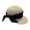 Beige, variant on Wide Brim Straw Bucket Hat for Women with Back Bow, UPF 50+ UV Protection Foldable Packable Summer Sun Cap for Beach Daily Outdoor,One Size