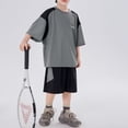 thumbnail image 4 of Shachafan Summer Boys Breathable Sport Short Sleeve Tee And Shorts Two Piece Outfit For Play And Summer Comfort Toddler Beach Clothes, 4 of 8