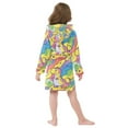 thumbnail image 4 of FORMRS Niños Bathrobe Unisex Hooded Robe Soft Plush Pajamas Sleepwear, Size 7-9T, Vibrant Dinosaur, 4 of 7