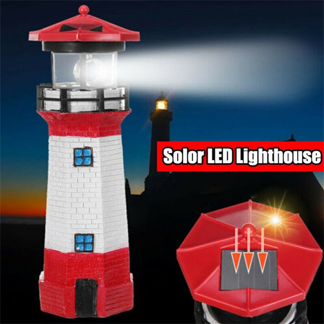 Lámpara Decorativa Luz De Paisaje Luz De Faro Giratoria LED Luz De Paisaje Luz Impermeable Al Aire Libre Luz Solar Lámpara Decorativa Adornos Para Patio De Jardín ANGGREK Otros