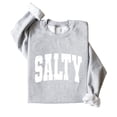 thumbnail image 4 of Salty Sweatshirt for Women, Teens & Girls Distressed Summer Beach Pullover Sweater Gray Sweatshirt Adult Large, 4 of 4