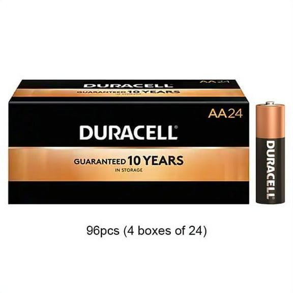 96-Pack AA Duracell Coppertop MN1500 Alkaline Batteries