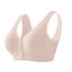 thumbnail image 1 of Gibobby Brasier Deportivo Para Mujer Sin anillo de para mujer, comodidad, botón frontal, sujetador de temperamento(Beige,40/90), 1 of 3